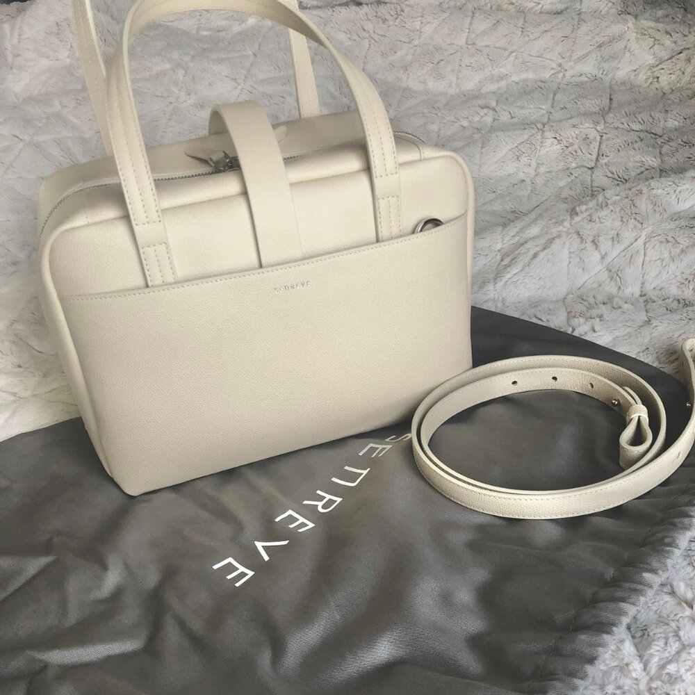 Senreve_Doctor Bag_Pebbled Leather_Cream